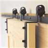 HOCONNIE 11.5FT/351cm Binario per Porta Scorrevole Kit Scorrevole per Porta Della Stalla per Coincide Doppia Porta