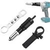 Generico Adattatore per Rivetti | Utensile per la Foratura e la Lavorazione,Set per Applicazione Rivetti in Ambiti Domestici, Industriali, Meccanici e Officina