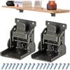 Bsbkoj -Locking Folding Hinge, Adjustable Table Leg Bracket, 2.36x1.96x2.55 Inches, Adjustable Versatile, Invisible Locking Connector for Kitchen, Laundry, Retail, Warehouse