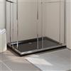 RMIHSJG Piatto doccia in ABS, rettangolare, nero, 80 x 110 cm, lucido, con soglia bassa, resistente ai graffi e allo sporco, in ABS rinforzato, per bagno,