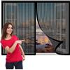 GOUBO Zanzariera Magnetica per Portafinestra 79 x 156 cm Zanzariera a Strisce Antizanzare Chiusura Automatica per Camera da Letto Balcone, Nero