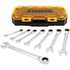 DEWALT Tough Box - Set di chiavi combinate a cricchetto SAE da 8 pezzi