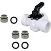 Folpus Valvola deviatrice a 3 vie Valvola deviatrice per piscina Adattatore da 1,5 32mm 38mm per piscina, Bianco