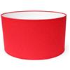 ArG Lighting Paralume Cilindro con Tessuto Cotone, Fatto a Mano, per Lampada da Tavolo, Sospensione, Piantana (45 cm Diametro, 25 cm Altezza, Rosso)