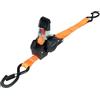 KiBcsLic Cinghia di Ritenuta a Cricchetto Retrattile con Meccanismo Automatico E Gancio Doppio in Poliestere Resistente per Veicoli Trasporto Motociclette, 2.5 Cm X 3 Metri