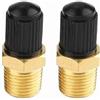 Qalvona Valvola Riempimento Serbatoio Compressore Aria 1/8 NPT MPT Ottone 2 Pezzi - Alta Resistenza, Pressione 300psig, Compatta e Portatile