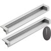 pingping1991 Maniglie a Incasso, 2 Pezzi Maniglia Invisibile per Porta Scorrevole in Lega di Zinco Tirare Maniglie per Cassetti Armadio Armadietto Librerie(Color:C,Size:Hole Spacing 288mm)