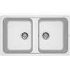 Elleci LG245068 Life 500 - Lavello da cucina, 860 x 500 mm, Granitek, Bianco