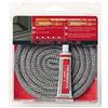 Fuego Style, Kit Professionale Corda Grassa Modello Tricotex Ø 10mm e colla thermofix, Nero, 2.5m