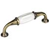 SOTECH 5 x SO-TECH® Maniglia in Porcellana JOHANNA Finitura Ottone Antico bianco Distanza Fori 96 mm Maniglia per Mobile