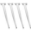 MZZHEDIE 4 Pezzi Gambe per Mobili Cono Inclinati,Piedini per Mobili in Metallo,Piedini per Mobili Inclinati a Cono,per DIY Mobili TV Comò Tavolino Divano Tavolo Sedia Armadio,Bianco (15cm/5.9in)