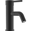 Parama Rubinetto per il Bagno Miscelatore Monocomando Standard interamente in Ottone con finitura Nero Opaco Design Tondeggiante Moderno per Scarico Automatico modello Ava