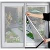 XUNFAKE Zanzariera per finestra, con nastri autoadesivi- Stile cerniera Zanzariera Porta Finestra per Tende Finestre e Finestre, Efficace Prevenzione Zanzare E Insetti (100x150cm/39x59in)