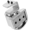 DIYEAH Ferma Porta Magnetico Blocca Scorrimento e Assorbe Rumore per Vetro 3-15mm in Lega di Alluminio Argento per Bagno e Ufficio Moderno
