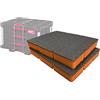 Shadow Foam Easy Peel - Inserti in schiuma per cassetti Milwaukee Packout Tool Box [confezione doppia arancione 50 mm] inserti in schiuma taglia e buccia per l'organizzazione degli attrezzi, Kaizen,