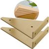 DSWZLQDXB 2 pezzi Staffe per Mensole Flottanti Triangolo,Reggimensola Nascosta,Staffa di Scaffale Invisibile,Reggi Mensola da Muro metalli per Ripiano,Libreria,Cucina (13×17cm,Gold)