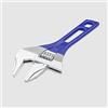 SENRISE Chiave inglese regolabile, leggera e compatta, con impugnatura morbida, bocca larga e ganascia larga, capacità ganascia larga 24 mm, blu corto (115 mm)