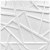 DECCART Pannelli Decorativi Per Pareti 3D - Pannelli Murali - Pannello Decorativo Parete - Polistirolo PSE - 50x50 cm Line, Bianco,12m2