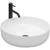 Rea - Lavabo Da Appoggio Elma Lavandino Bagno 450 X 450 X 140 mm Ceramica (Bianco)