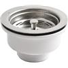 Hosrivae Filtro per lavello in acciaio inossidabile con flangia da 90 mm per kit di rifiuti per lavello da cucina, adatto per aperture per lavello da 70-80 mm, per PP durevole e acciaio inossidabile D