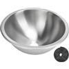 Qqmora Lavandino per, Condotto di Uscita 40 Mm, Resistente Al Calore, Rotondo, Lavello per Barche, Antiruggine, 30,5 Cm, per Barca, Roulotte,
