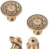 PILYON Maniglie Per Mobili Nascoste 2Pezzi Ottone Antico Pomelli E Maniglie Guardaroba Cassetto Porta Armadio Bronzo Verde Maniglia In Rame Puro,C69 Diametro35mm