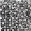 conwire Piastrelle a mosaico, traslucide, di colore bianco, argento e nero, struttura per parete e bagno, doccia, cucina, per rivestimenti, mosaico, mosaico