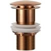 HSNJKLF Piletta Lavabo Bagno Accessori - Tappo di scarico pop-up in oro rosa spazzolato - HSNJKLF - Metallo - Rose Gold, Bronze