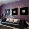 KeTian Modern Luxury 3D Abstract Curve Wallpaper Flocking non tessuto per soggiorno / camera da letto Rotolo di carta da parati 0.7m (2.29 'W) x 8.4m (27.56' L) = 5.88㎡ (63.11 sq.ft) (Viola)