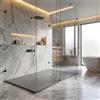 BB BuyBath Piatto doccia in resina colore cemento 75x150 cm con griglia e piletta - Showey