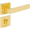 ALSTEN TECH Maniglia per porta BB PZ WC in ottone lucido per porta su rosetta rettangolare per porte della stanza dorate a forma di L (WC - bagno)