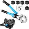LIFERUN Crimpatrice Multistrato,Pressatrice Multistrato,Pinza Crimpatrice Idraulica con Testa Rotante a 360°,Crimpatrice pinza per tubo in rame e acciaio inox,8T,Pinza per Serra Multistrato V12-15-18-22-28