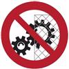 stickerslab srl StickersLab - Cartelli in PVC di divieto ISO 7010 "Non rimuovere la protezione (Misura - 50mm x 50mm, Quantità - 50 pezzi)