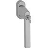 HOPPE VarioFit - Maniglia per finestra con serratura, VK, 7 x 32-42 mm, con chiave, in alluminio, effetto acciaio inox