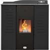 STUFE A PELLET ITALIA Italia 25 KW - Stufa a Pellet Idro per Riscaldamento e Acqua Calda Efficienza 90% Scalda 180m² Design Slim Autonomia 16H Programmabile 5 Potenze Garanzia 24 Mesi Nero
