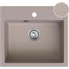 empiria SINK QUALITY SINK QUALITY Lavello in granito beige 56 x 51 cm - Lavello in granito con sifone e impregnazione - Lavello per sottolavelli a partire da 60 cm di larghezza - Lavello singolo da incasso - Lavabo per