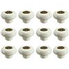 FBSHOP(TM) 12 pomelli creativi in ceramica da 32 mm, per porta, armadio, cassetto, armadio, armadio, colore: bronzo e bianco