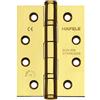 Gedotec Startec DHB 3222 - Cerniera per porta in acciaio inox e ottone PVD per porte interne accidentali, portata 120 kg, 1 pezzo, cerniera per carichi pesanti con viti