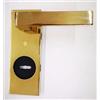 SECUREMME KIT RIVA SECUREMME PLACCA+MANIGLIA A FORMA QUADRA IN OTTONE LUCIDO SINGOLA PER PORTA BLINDATA Q8 FORO DOPPIA MAPPA PZ 1