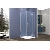 Taco Box doccia 2 lati 70x110 cm fisso + porta un battente H200 cm cristallo 6mm profilo CROMATO PIPPO