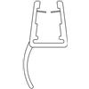 Colcom Group S.p.a. Profilo guarnizione deviatore 180° per box doccia spessore vetro 6-8 mm, lunghezza 2200 mm 8PT8-30