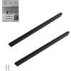 Yeandshi Confezione da 2 maniglie da cucina nere spazzolate, 320 mm, moderne maniglie nere spazzolate, maniglie per porte della cucina nere, maniglie in alluminio spazzolato nero.