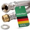 H2O-Flex Tubo flessibile da 1 ÜM x 1 AG, tubo corazzato altamente flessibile, DN25, con approvazione dell'acqua potabile
