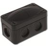 WISKA 10109571 - Scatola di derivazione (lunghezza x larghezza x altezza) 85 x 49 x 51 mm, nero (RAL 9005), IP66/IP67