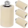 Veemoon Set 4 Pezzi Ruote in Nylon per Cancello Scorrevole 50x70mm, Rulli di Sostituzione per Porta Scorrevole, Accessori per Guide Porte, Supporto Resistente e Silenzioso per Cancello