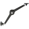 Gedotec Duo Forte Premium - Cerniera per Anta Ribaltabile Pensile da Cucina Supporto Anta in Acciaio Verniciato Nero per Altezza Anta: 200 - 700 mm 1 Pezzo - Set Supporto Anta con Viti di Montaggio