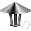 Generic Comignolo in Acciaio Inox Cappello Cinese Canna Fumaria Antivento E Antipioggia Terminale Cappello Stufe Legna, Pellet E Caldaie Varie Misure(12cm)