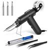Aucanla Kit Saldatore Pistola Saldatrice Automatica 80W 110V con Riscaldatore Ceramica, Kit di Saldatura a Riscaldamento Rapido 8 in 1 per Riparazioni e FAI DA TE