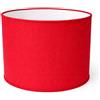ArG Lighting Paralume Cilindro con Tessuto Cotone, Fatto a Mano, per Lampada da Tavolo, Sospensione, Piantana (25 cm Diametro, 20 cm Altezza, Rosso)