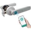 LED ATOMANT Serratura Smart per Porte 5 in 1 con Impronta Digitale, Codice PIN, App Mobile, Scheda RFID e Chiave, Apri Porta di Casa Biometrica per Casa, Ufficio o Hotel
